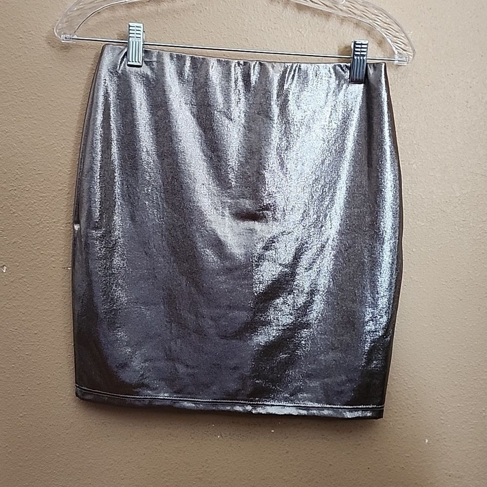 Windsor Silver Metallic Mini Skirt - Small